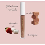 Batom liquido hidratante matte Pramaquiar cor Doce de leite