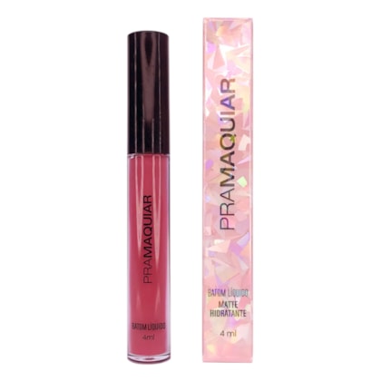 Batom Líquido Matte hidratante Pramaquiar cor AMOR 4102