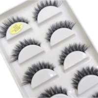 Cilios Postiços Cartela kit 5 pares modelo E08 ...