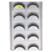Cilios Postiços Cartela kit 5 pares modelo X25