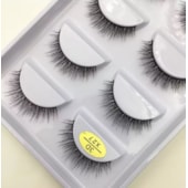 Cilios Postiços Cartela kit 5 pares modelo X27