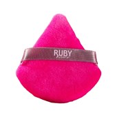 Esponja puff veludo triangular gota Ruby Kisses cor Rosa