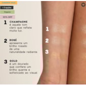 Iluminador facial pó compacto Shimmer Oceane cor champagne