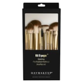 Kit 9 pinceis Starting Pro Daymakeup pele olhos detalhes