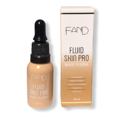 Nova base fluida Skin Pro Fand Makeup cor 1 matte vegana