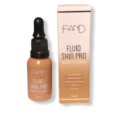 Nova base fluida Skin Pro Fand Makeup cor 4 matte vegana