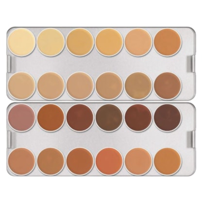 Paleta 24 cores Camuflagem Corretivo Dermacolor Kryolan K