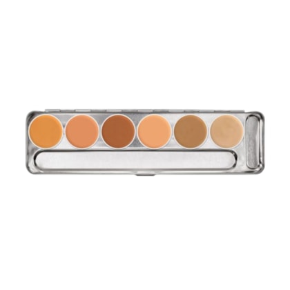 Paleta 6 Camuflagem Corretivo Supracolor Kryolan mod Jaipur2