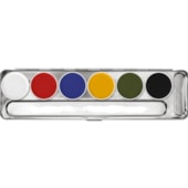 Paleta corretivos creme coloridos Supracolor Kryolan 6 cores
