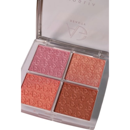 Paleta de blush facial em pó compacto Voglia Alyce Gontijo